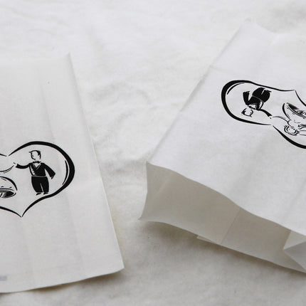 200 Pack Wedding Cake Bags Greaseproof Wax Paper Slice Take Home Favour Bride Groom in Heart.