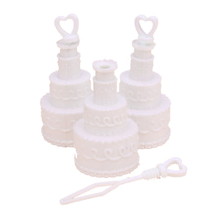 50 Pack Mini Wedding Cake Bubble Bottles send off wedding favors custom party favors.