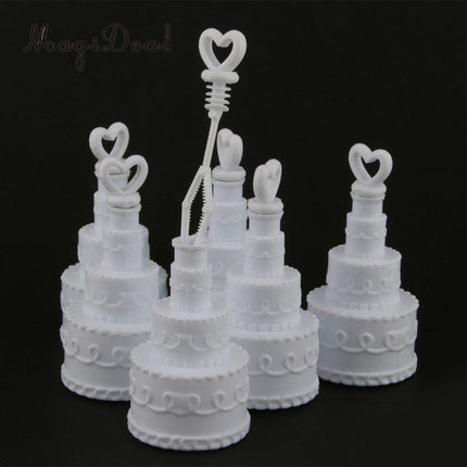50 Pack Mini Wedding Cake Bubble Bottles send off wedding favors custom party favors.