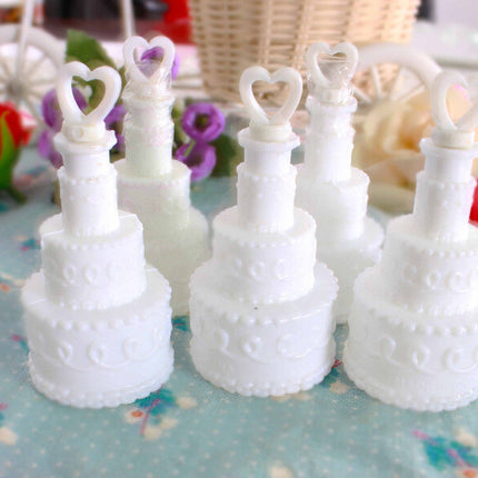 50 Pack Mini Wedding Cake Bubble Bottles send off wedding favors custom party favors.
