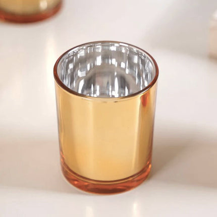 20 Pack Gold Votive Tealight Candle Holders Valentines Day Mercury  Wedding Decor Glass Candlestick Party Decorations Bridal Baby Shower Event.