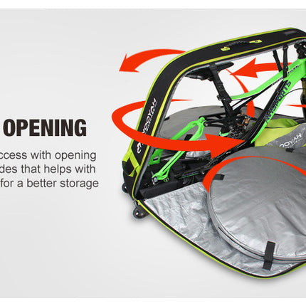 NOOYAH Bike GREY Travel Case Bike Bag Shell EVA Tough material MTB Mountain Bike Road Bike TT 700c Gravel Bike Ebike 29er etc - BK007S.