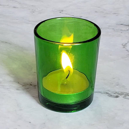 10 Pack Green Glass Votive Candle Holders Table Centreoieces  Xmas Wedding Anniversary Event Recption Party Function or Home Decor.