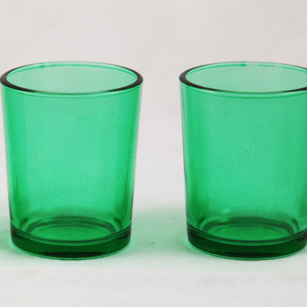 10 Pack Green Glass Votive Candle Holders Table Centreoieces  Xmas Wedding Anniversary Event Recption Party Function or Home Decor.
