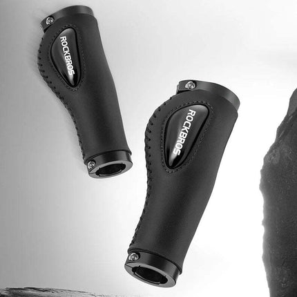 Deluxe Hand Grips Shock Absorbing Rockbros MTB Mountain Bike Tourer Double Lock BLUE Handlebar Grips Anti-skid 2.22cm.