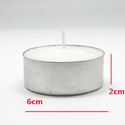 Large Tealight Candles 6cm Wide in silver foil cup  50 in a pack - Party Event Wedding BBQ Dinner Romantic Ambience Decor.