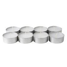 Large Tealight Candles 6cm Wide in silver foil cup  50 in a pack - Party Event Wedding BBQ Dinner Romantic Ambience Decor.