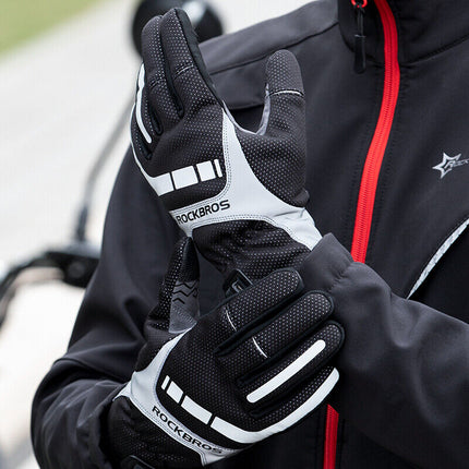 MTB Heated Gloves XLarge for Mountain Road Bike Breathable Winter Autumn Cycling Camping Running Outdoor Sport Rockbros.