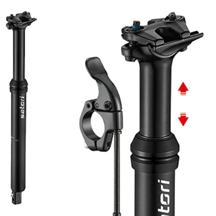Satori Mountain Bike Height Adjustable Seatpost Internal Cable 30.9 Diameter 150mm Travel.
