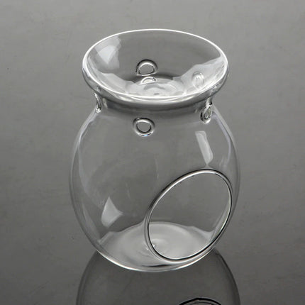 Perfume Scented Essential Oil Tealight Candle Burner Glass Lamp for Aromatherapy Spa Room Relax 14cm High.