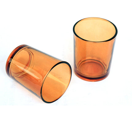 40 Pack Orange Glass Votive Tealight Candle Holders House Party Centerpiece Xmas Wedding Decor Glass Candlestick Party Decorations Bridal Baby Shower Event.