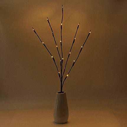 LED Light Bunch Stem - Warm White BATTERY fairy lights - 50cm high 20 bulbs/petals.