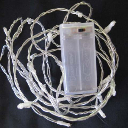 1 Set of 20 LED Plain Artic White Bulb Battery Powered String Lights Christmas Gift Home Wedding Party Bedroom Decoration Table Centrepiece.