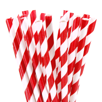 1000 Bulk Wholesale Pack Red White Drinking Straws Biodegradable Eco Paper Birthday Party Event Bistro Bar Cafe Take Away.