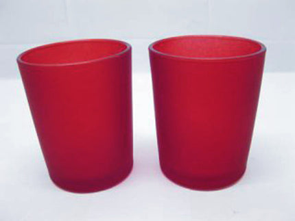 40 Pack Red Frosted Glass Votive Tealight Candle Holders Valentines Day Xmas Wedding Decor Glass Candlestick Party Decorations Bridal Baby Shower Event.