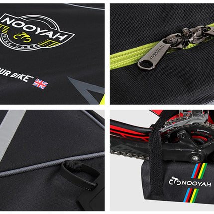 NOOYAH - SPORTACE Bike Plane Travel Soft Shell Case Bag Mountain BMX Tourer Road Bike - BK0088 125cm x 80cm - Black.