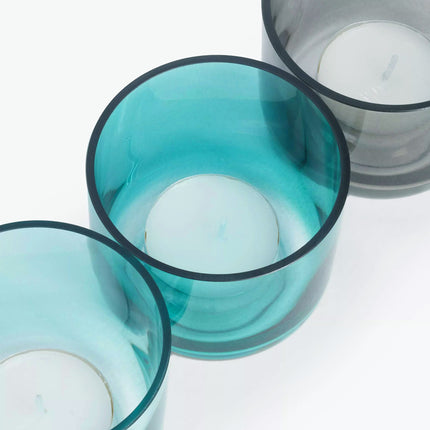 10 Pack Turquoise Glass Votive Tealight Candle Holders House Party Centerpiece Xmas Wedding Decor Glass Candlestick Party Decorations Bridal Baby Shower Event.