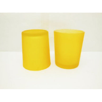 40 Bulk Yellow Frosted Glass Votive Candle Holders Table Centreoieces  Xmas Wedding Anniversary Event Recption Party Function or Home Decor.