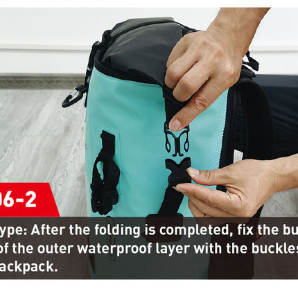 NOOYAH IPX8 Waterproof Bike Cycle Outdoor Sports Backpack Double-Layer Waterproof Bag  YELLOW.