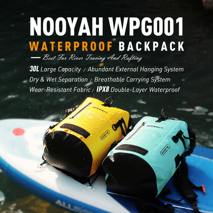 NOOYAH IPX8 Waterproof Bike Cycle Outdoor Sports Backpack Double-Layer Waterproof Bag  YELLOW.