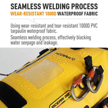 NOOYAH IPX8 Waterproof Bike Cycle Outdoor Sports Backpack Double-Layer Waterproof Bag  YELLOW.