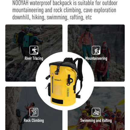 NOOYAH IPX8 Waterproof Bike Cycle Outdoor Sports Backpack Double-Layer Waterproof Bag  YELLOW.