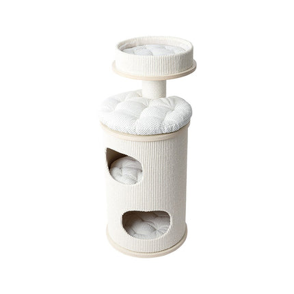 HONEYPOTCAT PURRING Multi-Level Sisal Barrel Cat Tower  - 95cm.