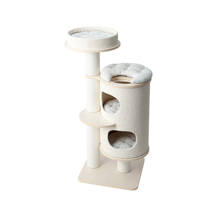 HONEYPOTCAT PURRING Plush & Sisal Barrel Cat Tower - 122cm.