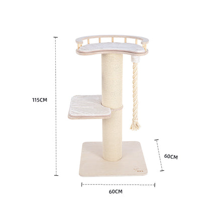 HONEYPOTCAT Tough & Play Sisal Scratch Tower - 115cm.