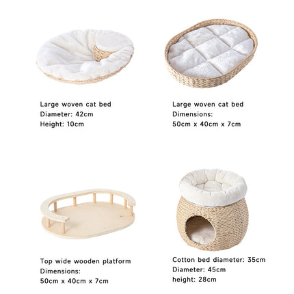 HONEYPOTCAT Cosy Woven Cat Perch - 141.5cm.