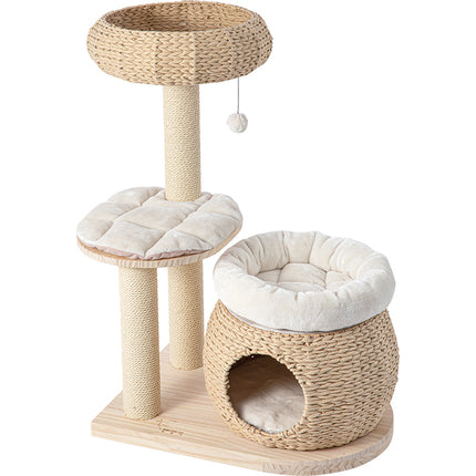 HONEYPOTCAT Plush Woven Cat Retreat - 93cm.