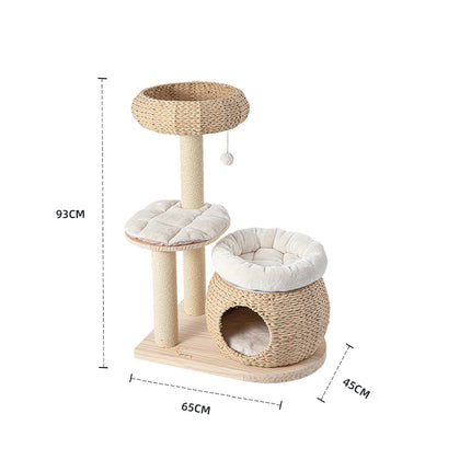 HONEYPOTCAT Plush Woven Cat Retreat - 93cm.