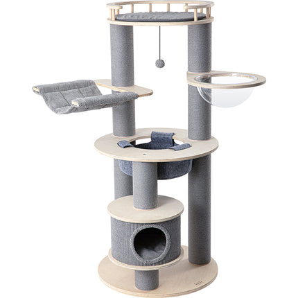 HONEYPOTCAT Majestic Reinforced Multi-Level Cat Tree With Hammock - 168cm.