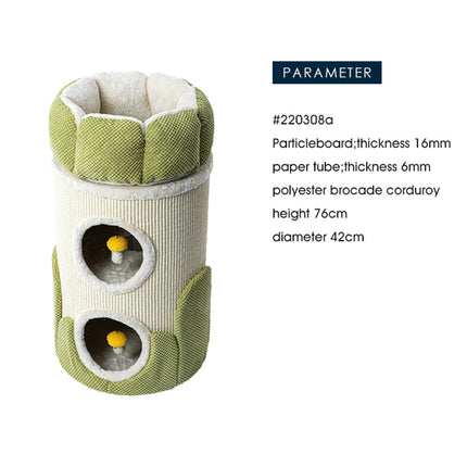 HONEYPOTCAT Arctic Snug Double Sisal Barrel  - 75cm.