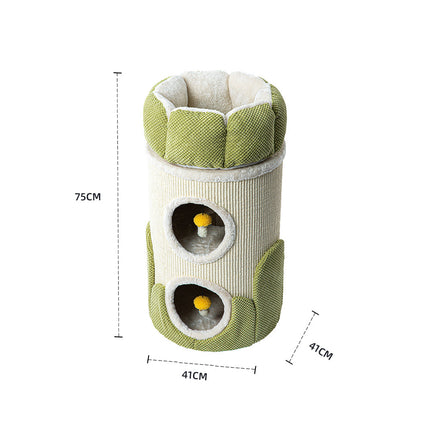 HONEYPOTCAT Arctic Snug Double Sisal Barrel  - 75cm.