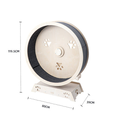 HONEYPOTCAT Fit & Fun Active Runner Wood Cat Wheel - Ultimate 119.5cm.
