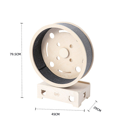 HONEYPOTCAT Fit & Fun Active Runner Wood Cat Wheel - Compact 79.5cm.
