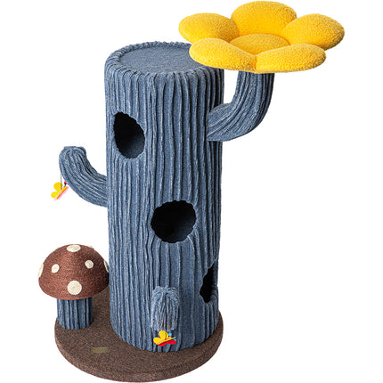 HONEYPOTCAT Solo Cactus Bloom Cat Tree - Blue 120.5cm.