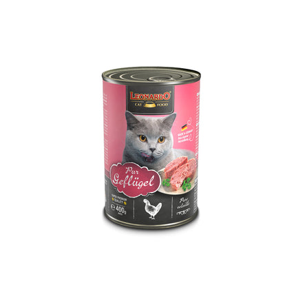 LEONARDO Quality Selection Pure Poultry Wet Cat Food 400gx6.