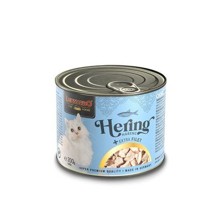 LEONARDO Herring + Extra Fillet Wet Cat Food 200gx6.