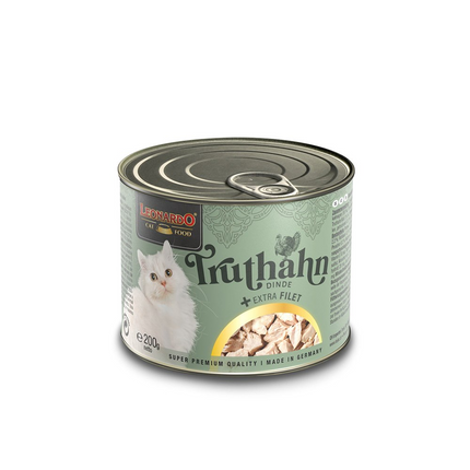 LEONARDO Turkey + Extra Fillet Wet Cat Food 200gx6.