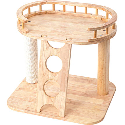 HONEYPOTCAT MZ Happy Steps Wooden Cat Tree - 53cm.