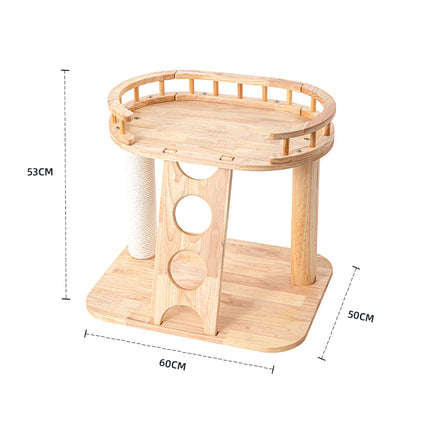 HONEYPOTCAT MZ Happy Steps Wooden Cat Tree - 53cm.