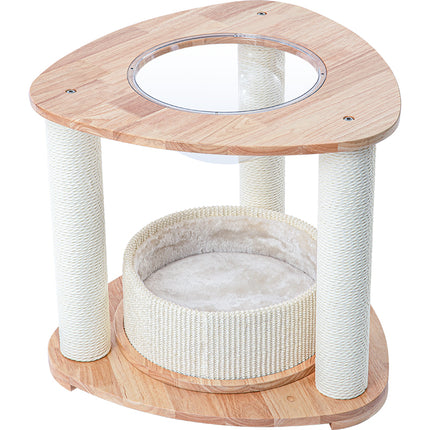 HONEYPOTCAT MZ Simple Joy Wood Cat Tower - Space Pod 52cm.