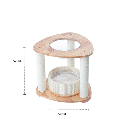 HONEYPOTCAT MZ Simple Joy Wood Cat Tower - Space Pod 52cm.