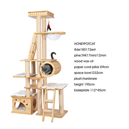 HONEYPOTCAT Regal Wood Retreat - 195cm.