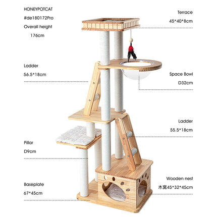 HONEYPOTCAT Majestic Wood Retreat - 176cm.