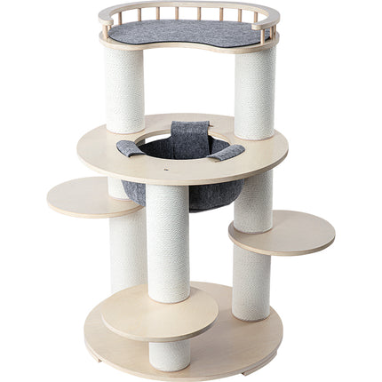 HONEYPOTCAT Harmony Wood Cat Tower - 123cm.