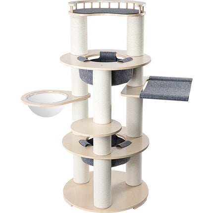 HONEYPOTCAT Harmony Wood Cat Tower - 168cm.