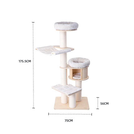 HONEYPOTCAT Signature Solid Wood Cat Tower - 175.5cm.
